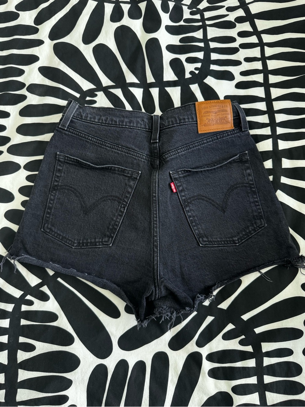 Levi's Shorts | Ribcage Cutoff Denim Shorts in Black - Picture 3 of 6